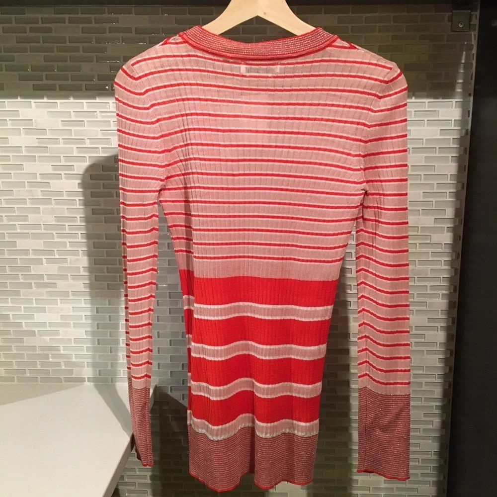 NWT Sandro Paris Ribbed Long Sleeve Striped Top - Picture 5 of 14